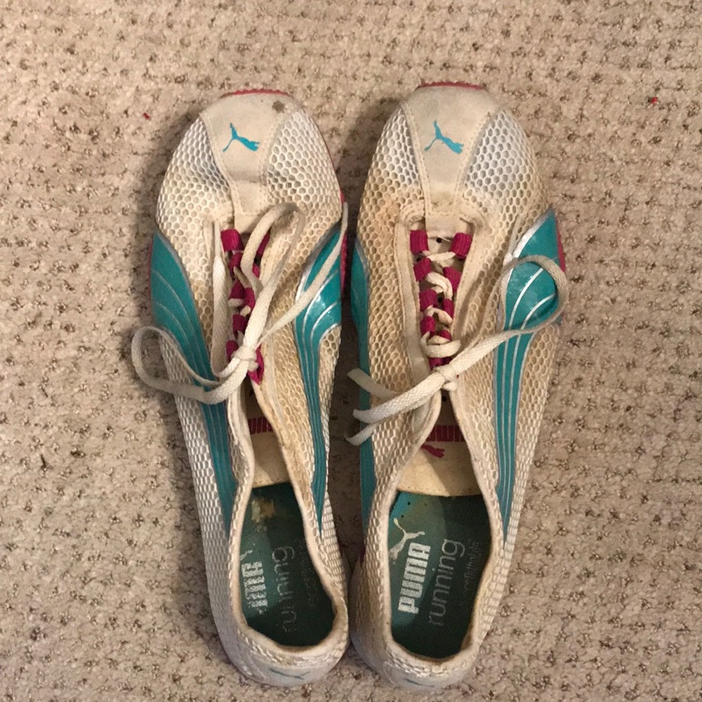 Puma “H street” shoes womens 11 pink white blue